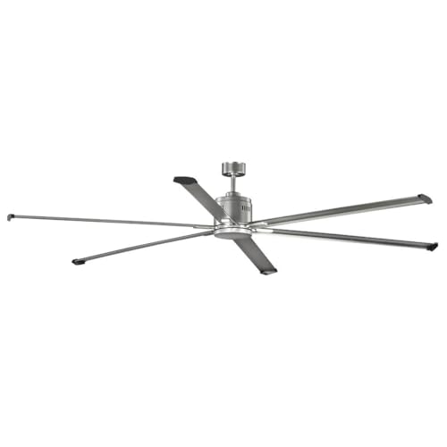 Image of Progress Lighting P250018-152 Dual Mount Ceiling Fan, Indoor /Outdoor Nickel with Wall Control, 96-Inch