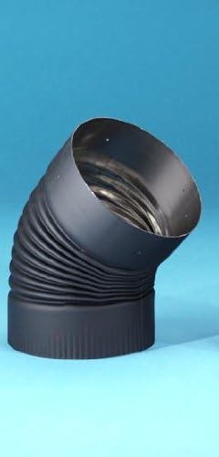 2611B 6" 45 Degree Elbow, Black (1)