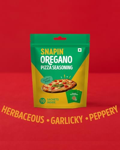 Snapin Oregano Pizza Seasoning (5g*10 sachets) Pack of 2 (50g x 2) 100g Pouch (01)