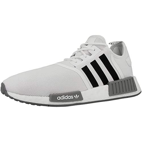 Image of adidas Originals Men Knit NMD R1 PRIMEBLUE Casual Shoes, FTWWHT /CBLACK /GRETHR, UK-7