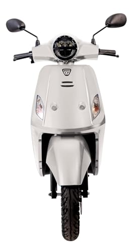 Image of eblu India's 1st Family e Scooter - Feo - Typical Driving Range 110km per charge - Top speed 60 kmph, Xtra - LEG ROOM | COMFORT | SAFETY | STABILITY (Traffic White)