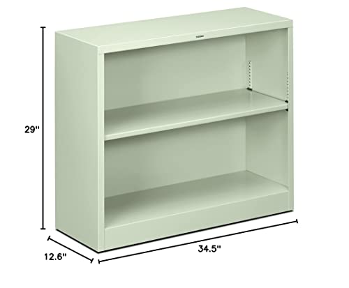 Hon Metal Bookcase - Bookcase With Two Shelves, 34-1/2W X 12-5/8D X 29H, Light Gray (Hhs30Abc) #TOP1
