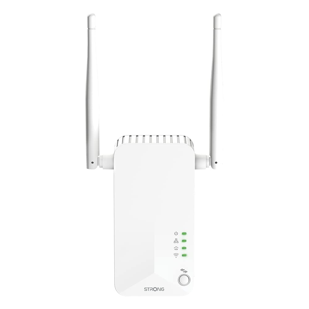 Strong Powerline WI-FI 600 Kit | Adaptateur CPL + Adaptateur WLAN Powerlan | Hotspot Wi-FI | Jusqu'à 600 Mbit/s | Portée de Plus de 300 m – Lot de 2