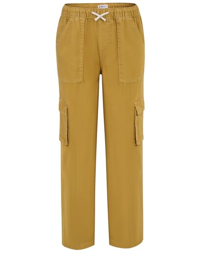 Image of Roxy Girls' Precious Wide Leg Twill Cargo Pants, Relaxed Fit