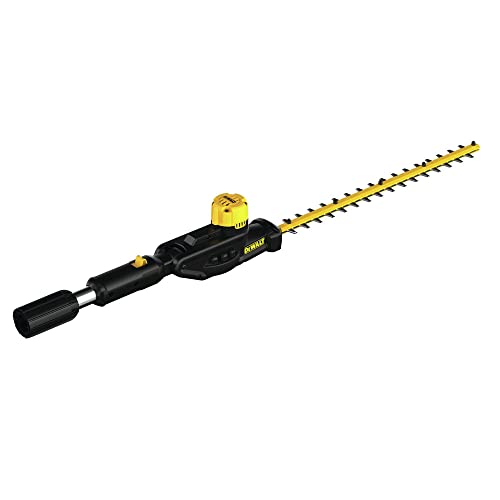 DEWALT 20V MAX* Pole Saw and Hedge Trimmer Attachment, 15-foot Reach, Brushless, Tool-Only (DCPS620B & DCPH820BH)