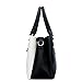KKXIU 3 Zippered Compartments Purses and Handbags for Women Top Handle Satchel Shoulder Ladies Bags (A-Black White)