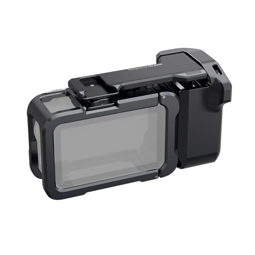 Image of TELESIN Metal Aluminum Alloy Street Grip Kit for DJI Osmo Action 6 | Camera Grip Handle with Ultra-Light Cage | Patented Seesaw Shutter Button | Ergonomic Holder Set