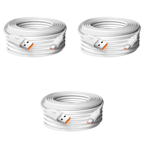 Image of ZORBES 3PCS 16.4Ft USB to C Extension Cable USB A Type C Power Cable for Security Camera Compatible with Mi 360 Home Security Camera USB C Enabled Devices