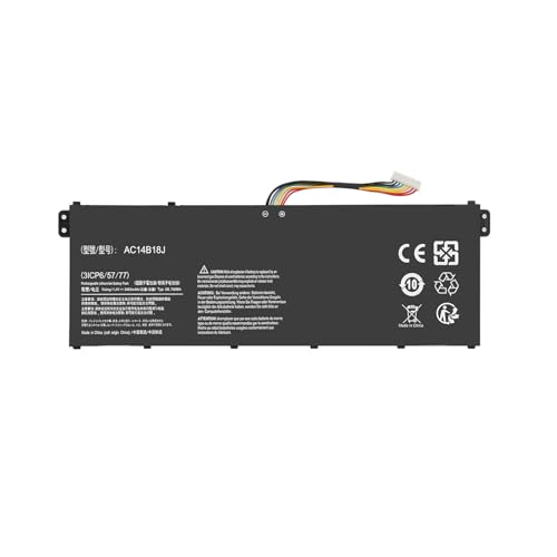 Matesk AC14B18J AC14B8K   Batería para Acer Aspire ES1 521 ES1 523 ES1 571 E5 721 E5 731 E5 732 E5 771G ES1 711 E3 112 ES1 111M V3 772G V3 772G 3 771 G V3 571G V5 573G V5 571 AC14B3K 11.4V 36Wh