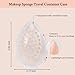 Real Perfection Makeup Sponge Set Blender Sponges, Latex-Free Beauty Makeup Sponges 7 pcs with 1 Travel Container Case for Blending Foundation Liquid Cream and Powder (Beige)