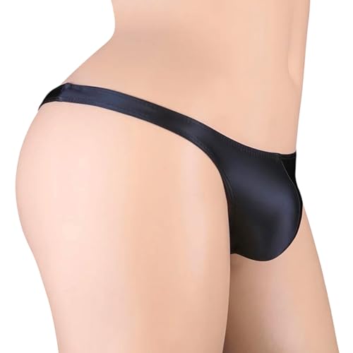 Men's Sissy Glossy Thong Panties, Femboy Panty Underwear Lingerie for Cross-dressers3