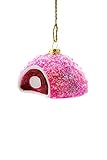 Pink Snowball Hostess Filled Cake Faux Food Glass Christmas Ornament