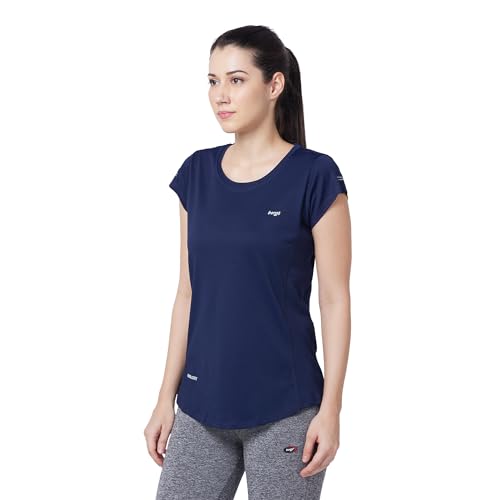 Image of berge' Ladies Polyester Dry Fit Western Shirts & Tshirts for Women, Quick Drying & Breathable Fabric, Gym Wear Tees & Workout Tops|Half Sleeve T-Shirt|Running Tshirts for Women