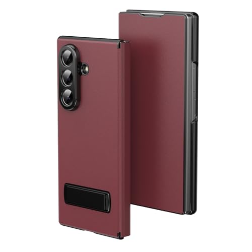 For Galaxy Z Fold6 �p �P�[�X ���U�[ ���^ �y�� �܏�݃X�^���h���� �M�����N�V�[ Z �t�H�[���h6 �J�o�[ ���@�\�����^ �J�o�[ �S��͕ی� TPU �Ɨ��{�^�� �X�}�z �蒠�^ �\�t�g �l�C ���� ����h�~ �w��h�~ ������� �ʔ�