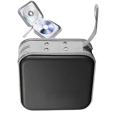 Generico Portacd para coche | Portátil para 40 discos con organización – para soportes ópticos | para viajes juegos vídeo caravana casa música álbum transporte fiestas vacaciones uso diario