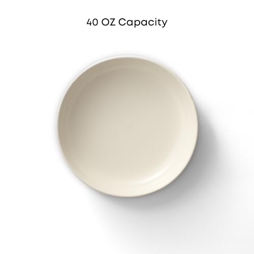image for JoyJolt Mesa 40oz Stoneware Serving Bowls Set of 4, Large Pasta Salad 