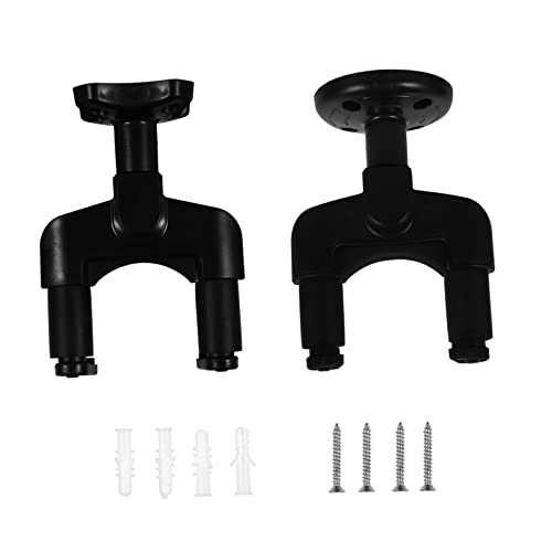 Holibanna 2Set Guitar Holder Hook Stand for Acoustic and Electric Guitars Bass Ukulele Easy Installation with Screws Skid Design for Home Office Display