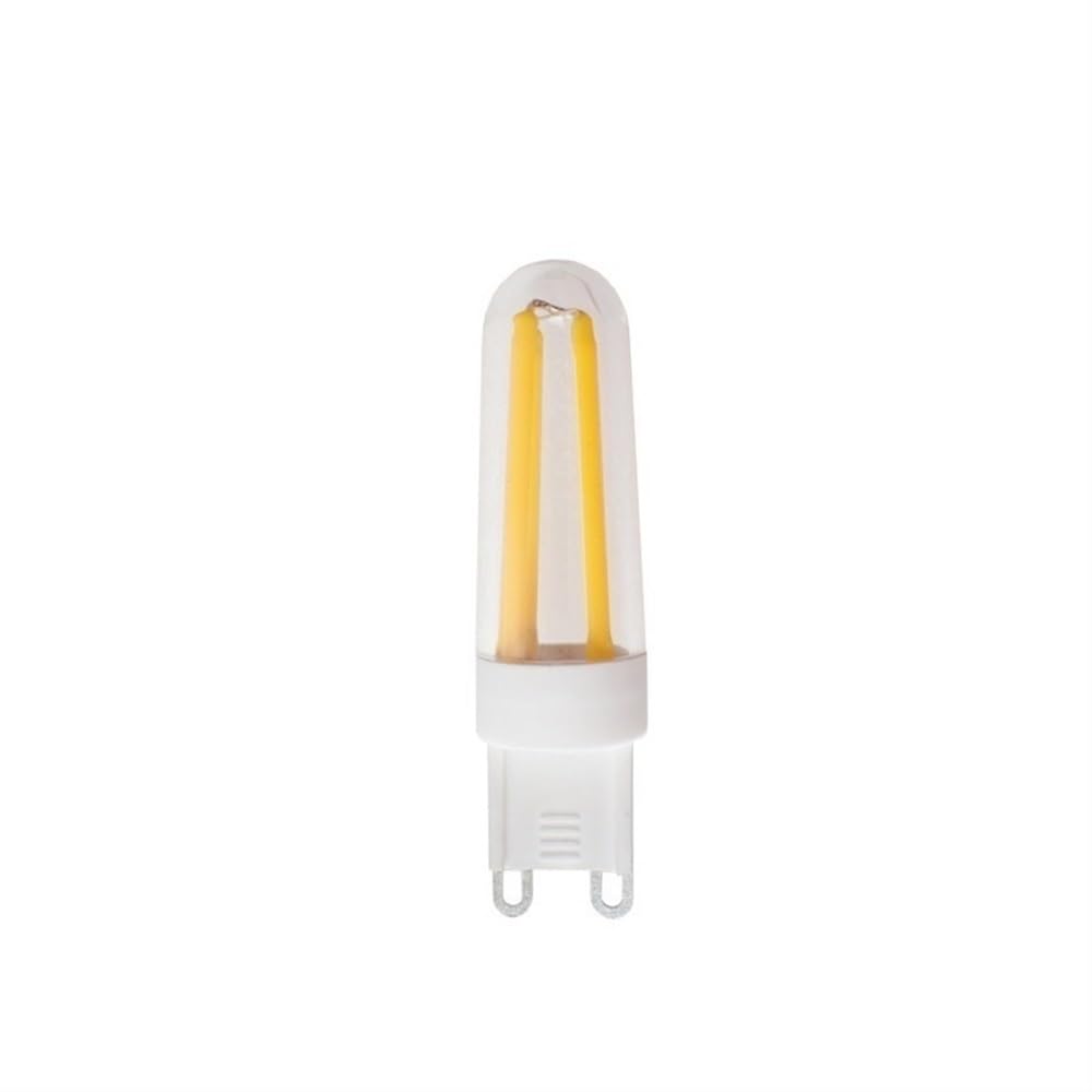 YSJX lighting, Paquete de 20, lámpara de filamento LED AC220V G9/E14 4W/2W bombilla LED de maíz cubierta de PC + cerámica Bombillas para el hogar(White 6000K,G9 4LED 4W)
