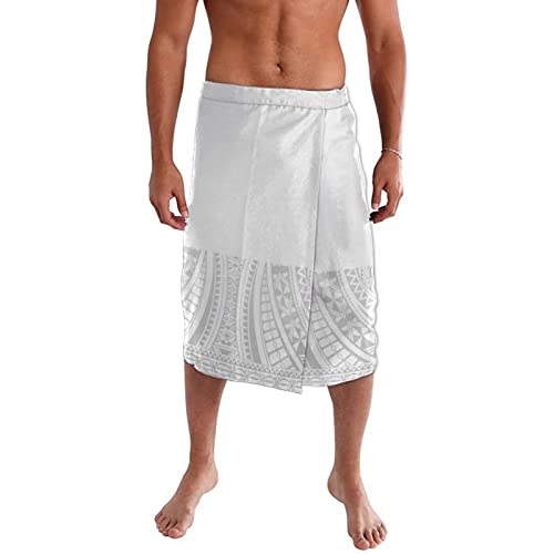 Dongfangyoupin Men Swimsuit Wrap Skirt Ie Faitaga Polynesian Tribal Tatau Samoan Lavalava Printed Hawaiian Sarong