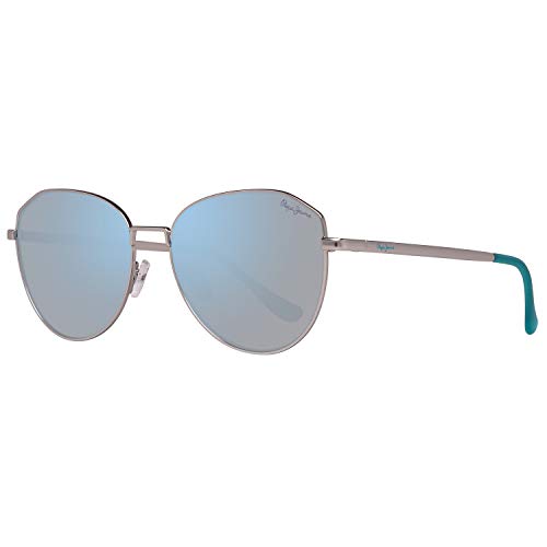 Preisvergleich Produktbild Pepe Jeans PJ5137C455 Sonnenbrille PJ5137 C4 Keely Oval Sonnenbrille 55, Silber
