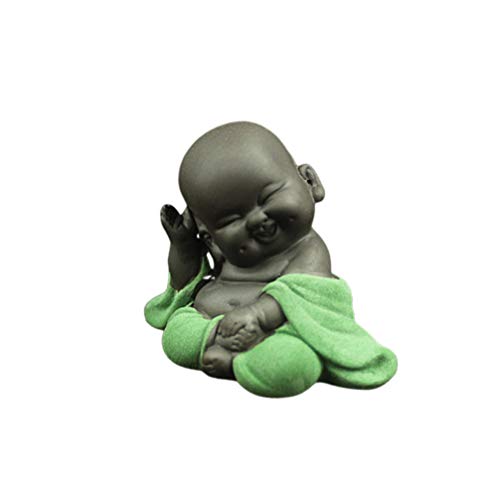 HEALLILY - Figura de Buda de cerámica con diseño de Buda Maitreya