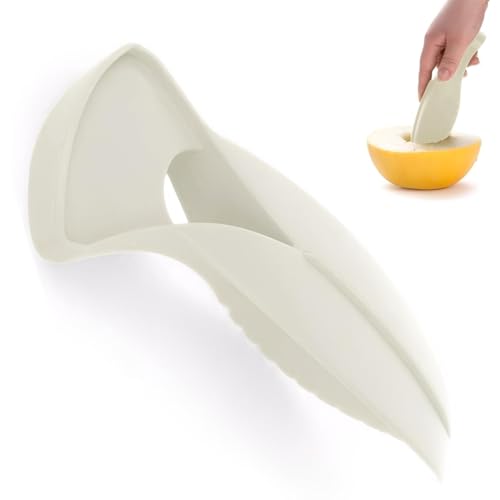 Versatile taglia-frutta: il design seghettato taglia la frutta facilmente senza lasciare briciole o odori. Taglia fette uniformi e pulite ogni volta ed è ideale per meloni, papaie e frutti simili