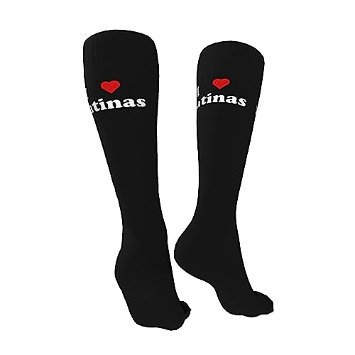 I Love Latinas Knee High Socks For Women Long Tube Socks Athletic Compression Socks Unisex High Socks Girls2