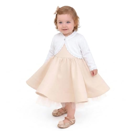 Image of Lilax Little Girls' Knit Long Sleeve Button Closure Bolero Cardigan Shrug