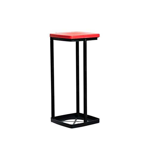 axentia Müllsackständer mit Deckel, Ständer für Müllsäcke bis 120 Liter und gelbe Säcke, Müllbeutelhalter höhenverstellbar, Kunststoff, Rot/Blau, 1 - Pack – Bild 7