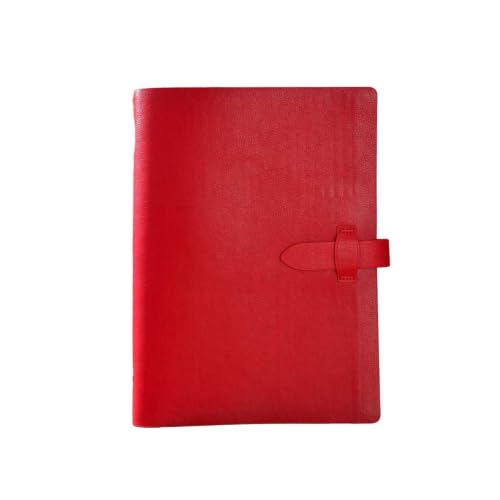 Carnet de réunion rétro B5 en cuir rouge pour vos projets