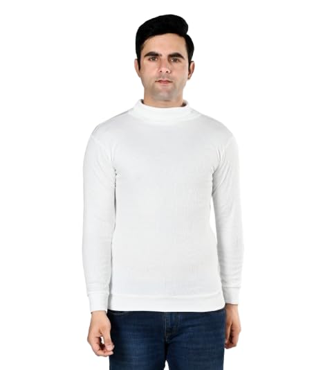 Fashion Wool Basic Turtleneck Long Sleeve Solid Casual Knitted T-Shirt Pullover Sweater for Men-image-8