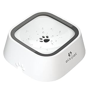 ELS PET Dog Water Bowl, Non Spill Slow Drink Pet Water Bowl, Non Slip Vehicle Carried Pet Water Bowl for Dog Cat Puppy