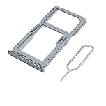 Eonpam Original DUAL SIM Card Slot Tray Holder Replacement for (Huawei P30 Lite) Incl SIM Pin (White)