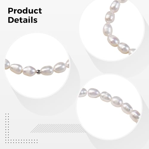 Bracelet élastique perles d'eau douce blanches bijoux femme PONDON - 4