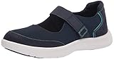 Clarks womens Adella West Sneaker, Navy Textile, 7 US