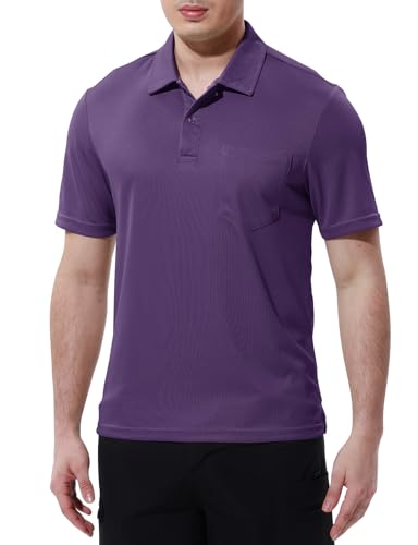 TBMPOY Men's Polo Shirts with Pocket Short Sleeve Quick Dry Casual Sports Outdoor Golf Shirt4