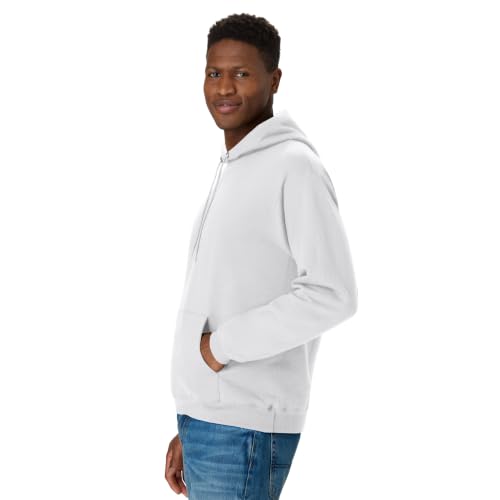 Hanes Men's Pullover EcoSmart Hooded Sweatshirt, white, 3XL by Hanes - Used condition - Image 4