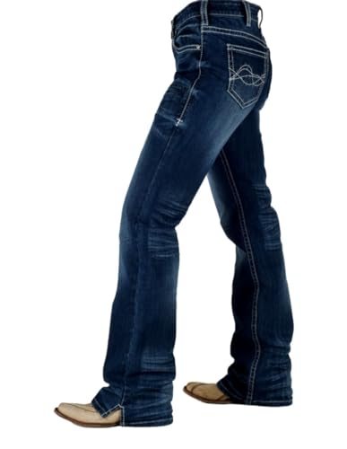 Cowgirl Tuff Western Jeans Womens Summit White Dark Wash JSUMWT2