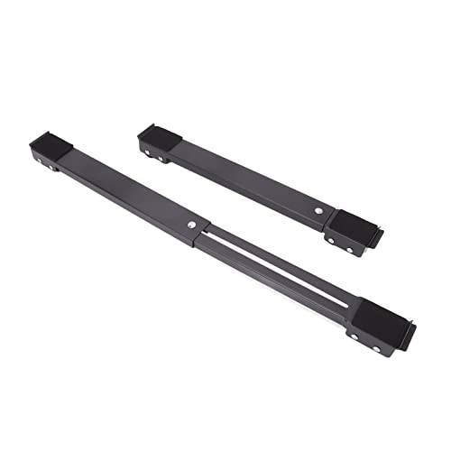 2 Sets Mobile Roller Bracket Furniture Raised Base Heavy Duty Extendable Appliance Rollers for Washing Machines Dishwashers(Black) - Image 3