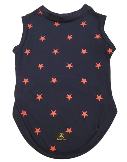 Golden Tails Star Printed Blue T-Shirt Dress for Dogs and Cats, Extra Small (Medium -16 Inches) (B09X5YKLSD) Amazon Price History, Amazon Price Tracker
