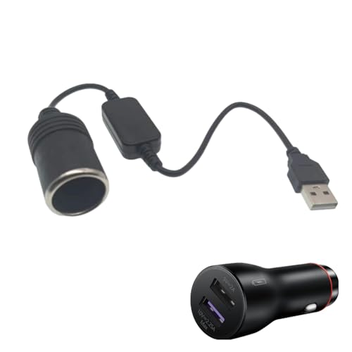 Convertitore USB più leggero di auto - Adattatore per presa femmina, estensione di potenza da 5v a 12 V, progettazione di plug e play sicuro, costruzione duratura compatta | Adattatore per il registra
