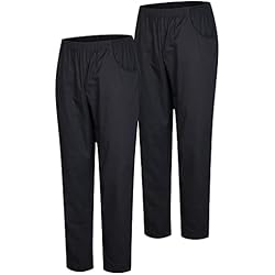 Uniforme Repartidor Amazon MISEMIYA - Pack 2 Pcs - PANTALÓN Sanitario Unisex - Uniforme Sanitario Uniformes MEDICOS PANTALÓN DE Trabajo - Ref.8312 * 2 pcs - M, Negro 21