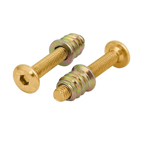 Image of Rely⇒VP INDUSTRIES (Combo Set -10 Pcs) M8x20 mm Allen JCB Screw with M8x15 mm Interface Thread Wood Insert D-Nut With Allen Key 1 Pc | Fastener for Joining Wood Boards,Cupboards, Chairs & Beds