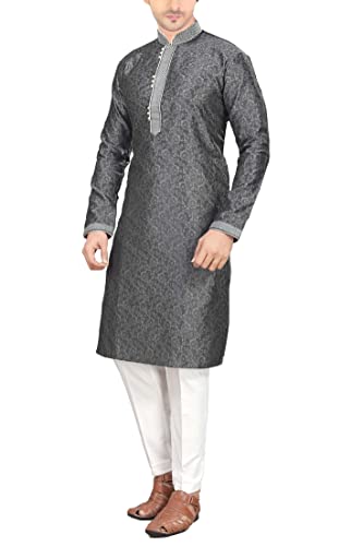 SK111 Men's Kurta Pajama Set Indian Traditional Party Wear Outfit2
