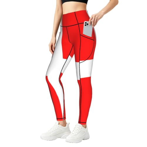 Pantalones de yoga sin transparencias mallas de Dinamarca con bolsillos prácticos