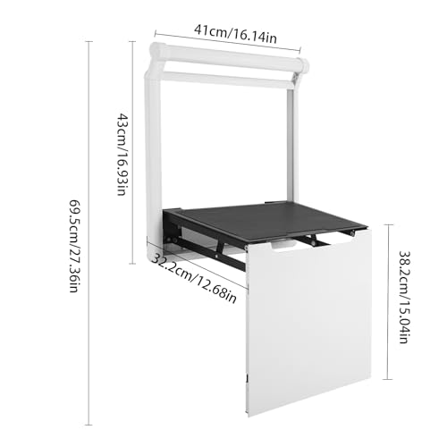 Siège de douche pliable tabouret mural PMR charge max 150 kg - 4