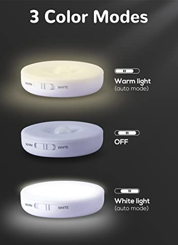 Homelist Motion Sensor Lights Indoor,6 Pack Wireless LED Rechargeable Magnetic Stick on Wall Night Light,Battery Operated USB Charging,Stair, Corridors, Closet, Kitchen Light Under Cabinets Puck Light