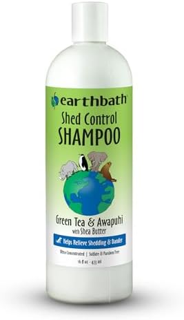 earthbath Green Tea & Awapuhi Shed Control Dog Shampoo, 16 Oz (1 ...