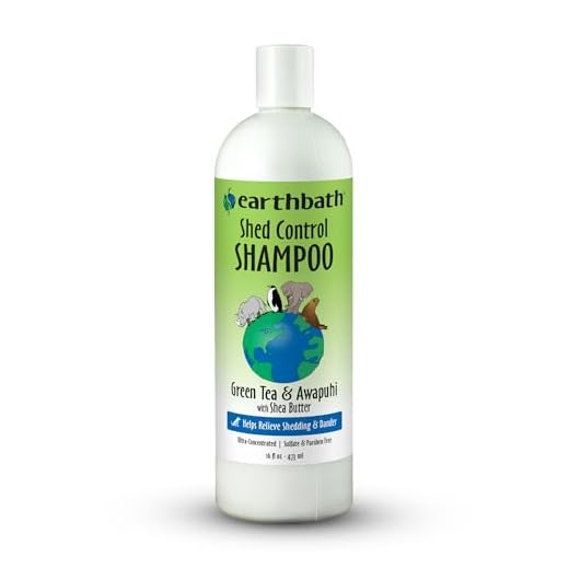 Earthbath All Natural Green Tea Shampoo Shed Control for Pets Dogs Cats, 16 oz