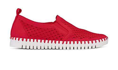 Image of Ilse Jacobsen HORNBAEK Women's Tulip Slip-On Flat | Elastic Side Panels | Lightweight Flexible Comfort.
